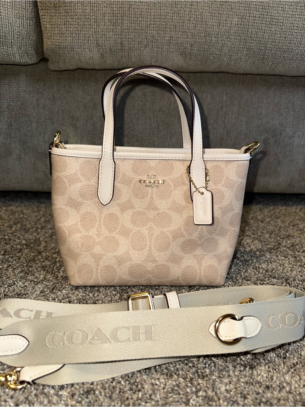 Coach city Mini Tote - White